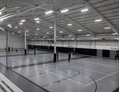 four volleyball courts