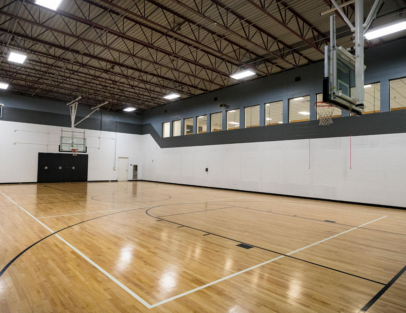 empty basketball court